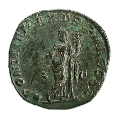 Sestertius - Severus Alexander PONTIF MAX TR P III C OS P P S C; Providentia back