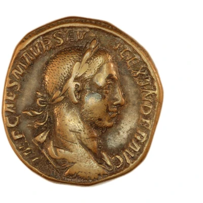 Sestertius - Severus Alexander ROMAE AETERNAE S C; Roma and Victory front