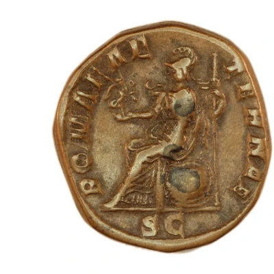 Sestertius - Severus Alexander ROMAE AETERNAE S C; Roma and Victory back