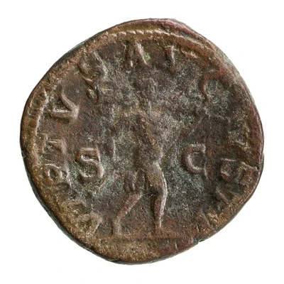 Sestertius - Severus Alexander VIRTVS AVGSTI S C; Romulus back