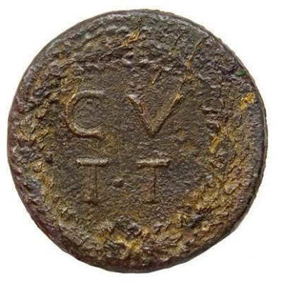 Sestertius - Tiberius C V T T back