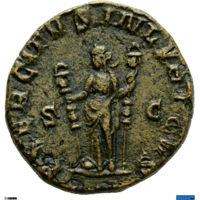 Sestertius - Trajan Decius EXERCITVS INLVRICVS S C; Fides back