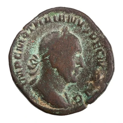 Sestertius - Trajan Decius GENIVS EXERC ILLVRICIANI S C; Genius front