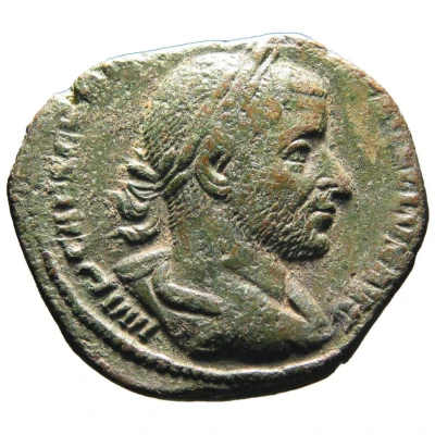 Sestertius - Trebonianus Gallus AETERNITAS AVGG S C; Aeternitas front