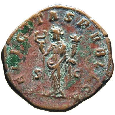 Sestertius - Trebonianus Gallus FELICITAS PVBLICA S C; Felicitas back