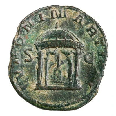 Sestertius - Trebonianus Gallus IVNONI MARTIALI S C; Juno back