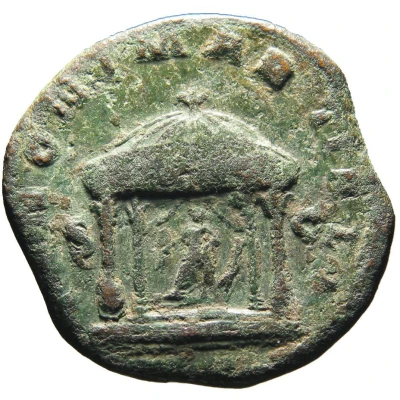 Sestertius - Trebonianus Gallus IVNONI MARTIALI S C; Juno back
