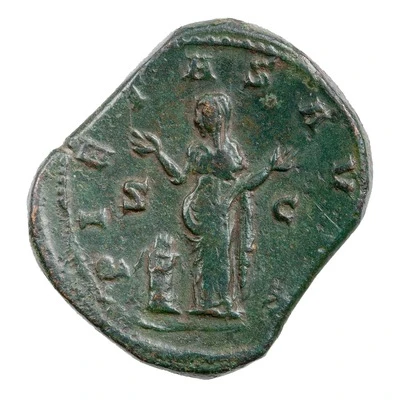 Sestertius - Trebonianus Gallus PIETAS AVGG S C; Pietas back