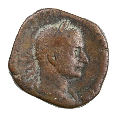 Sestertius - Trebonianus Gallus ROMAE AETERNAE S C; Roma front