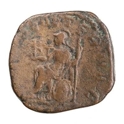Sestertius - Trebonianus Gallus ROMAE AETERNAE S C; Roma back