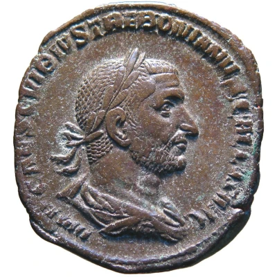Sestertius - Trebonianus Gallus SALVS AVGG S C; Salus front