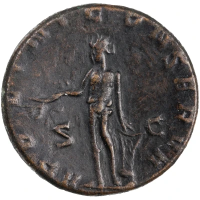 Sestertius - Valerianus APOLINI CONSERVA; Apollo back