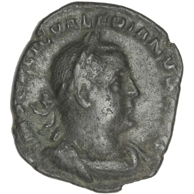 Sestertius - Valerianus IOVI CONSERVA S C; Jupiter front