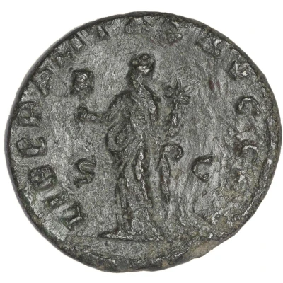 Sestertius - Valerianus LIBERALITAS AVGG III S C; Liberalitas back