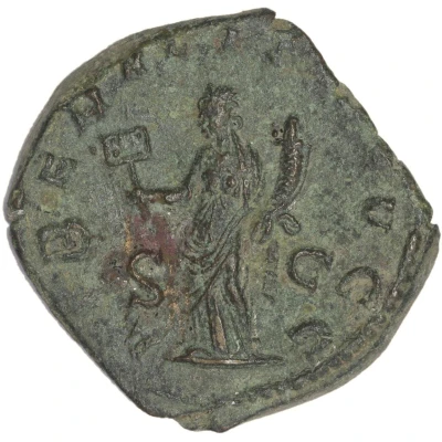 Sestertius - Valerianus LIBERALITAS AVGG S C; Liberalitas back