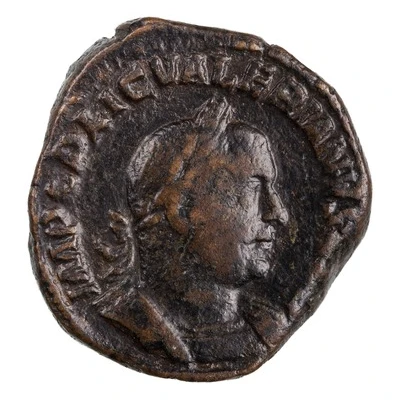 Sestertius - Valerianus VICTORIA AVGG S C; Victory front