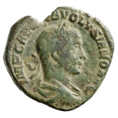 Sestertius - Volusianus IVNONI MARTIALI S C; Juno front