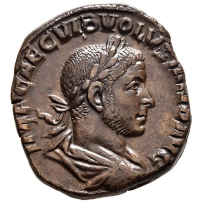Sestertius - Volusianus IVNONI MARTIALI S C; Juno front
