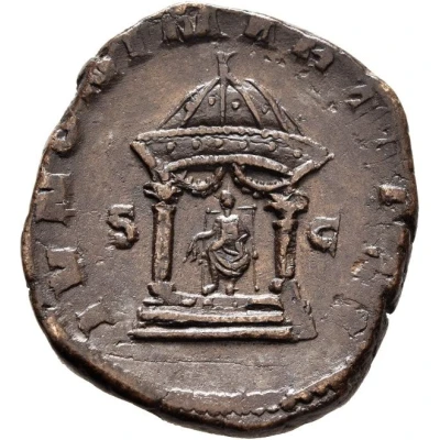 Sestertius - Volusianus IVNONI MARTIALI S C; Juno back