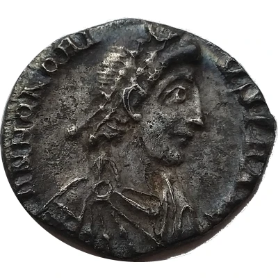 Siliqua - Honorius VIRTVS ROMANORVM; Mediolanum front