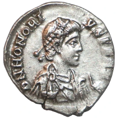 Siliqua - Honorius VOT V MVLT X; Mediolanum front