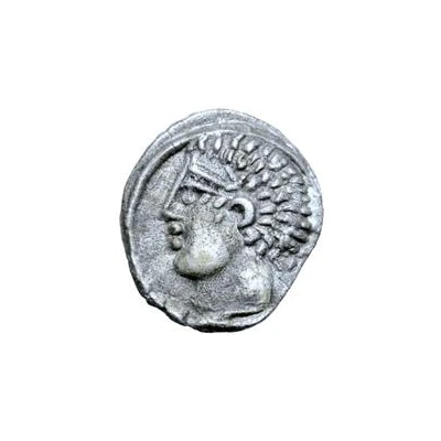 Silver 1 As Male head series I: facing left 401 BC - 301 BC front