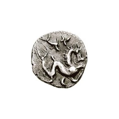 Silver 5 Asses Hippocamp facing right; value below 301 BC - 275 BC front