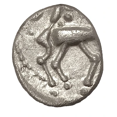 Silver Denier with horse 80 BC - 20 BC back