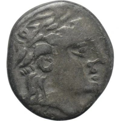 Silver Drachm with goat and rowel 100 BC - 85 BC front