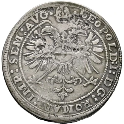 Silver Florin or Guldenthaler - Leopold I Type back