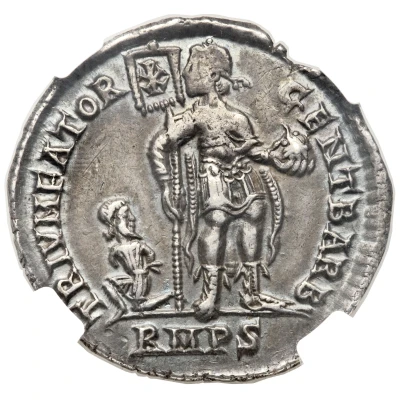 Silver Multiple - Honorius TRIVMFATOR GENT BARB; Rome back