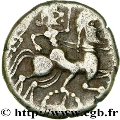 Silver Stater with wheel 60 BC - 50 BC back