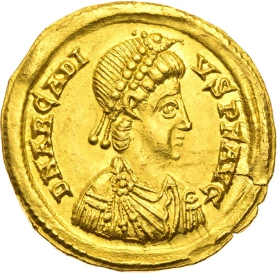 Solidus - Arcadius VICTORIA AVGGG; Ravenna front