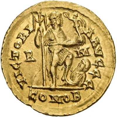 Solidus - Honorius VICTORIA AVGGG; Rome back