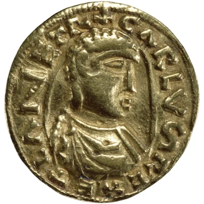 Solidus Imitation in the name of Charlemagne; bust to right front