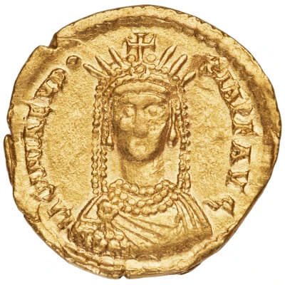 Solidus - Licinia Eudoxia SALVS REI PVBLICAE; Ravenna front