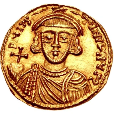 Solidus - Romoald II in the name of Justinian II front