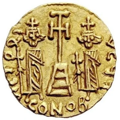 Solidus in the name of Constantine IV back