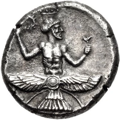 Stater - Tiribazus Mallos 384 BC - 383 BC back