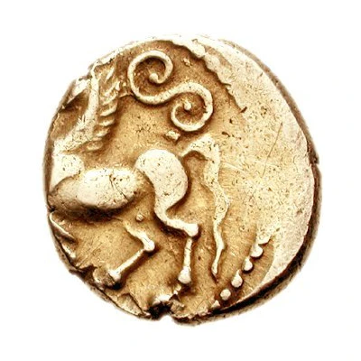 Stater anepigraphic horse facing left; S and amphora 65 BC - 51 BC back