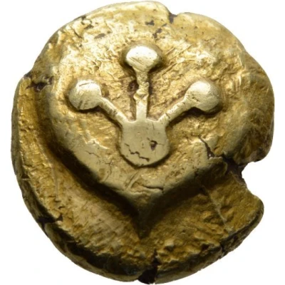 Stater flower and cross 110 BC - 50 BC front