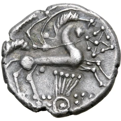 Stater with lyre 100 BC - 50 BC back