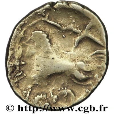 Stater with winged character 80 BC - 50 BC back