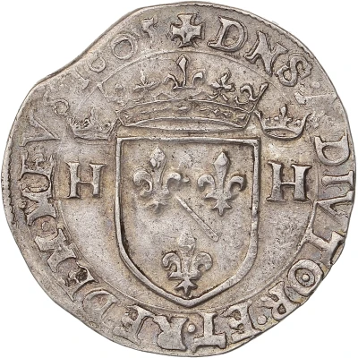 Teston - Henry II 2nd type back