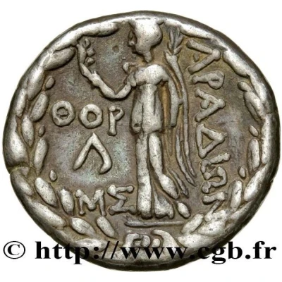 Tetradrachm ѳορ; MΣ 81 BC - 80 BC back