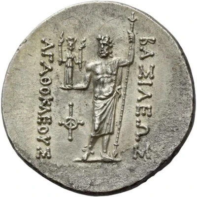 Tetradrachm - Agathokles Merv 190 BC - 180 BC back