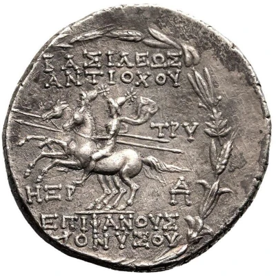 Tetradrachm - Antiochos VI Dionysos Apameia 168 145 BC back