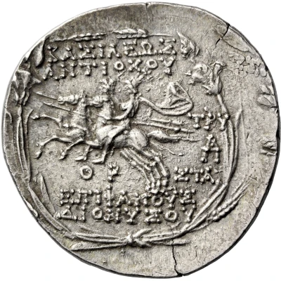 Tetradrachm - Antiochus VI Dionysus Antiochia 170 143 BC back