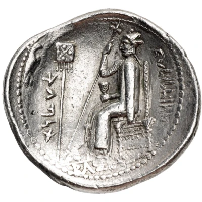 Tetradrachm - Bagadates overstruck 164 BC - 146 BC back