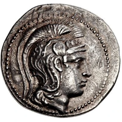 Tetradrachm - Glau... and Eche... 138 BC - 137 BC front